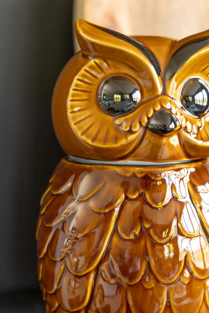 HKLIVING Ceramic Owl Jar - Image 4