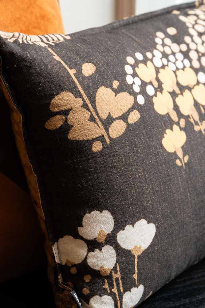 HKLIVING Dark Florals Cotton Cushion - Image 2