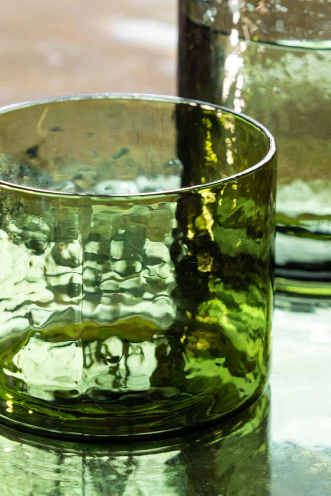 HKLIVING Olive Green Organic Glass Tumbler - Image 3