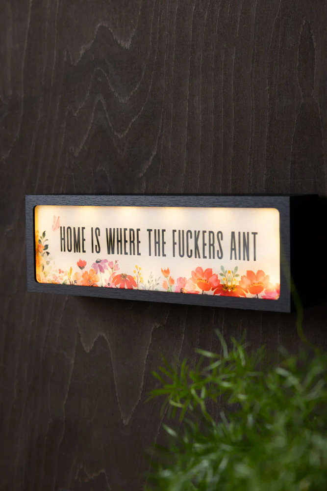 Home Is Where The Fuckers Aint Light Box