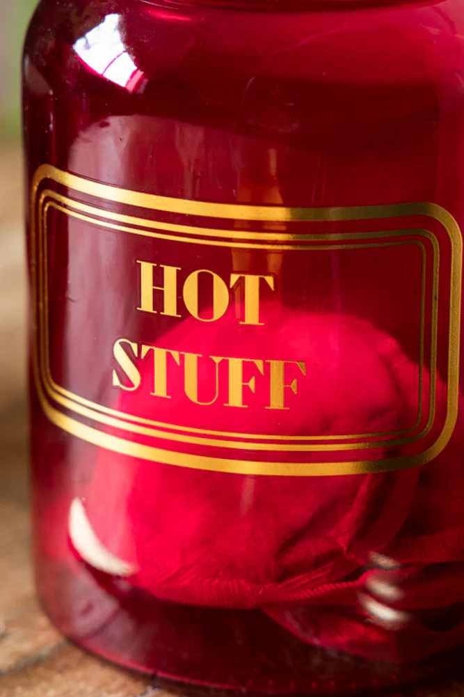 Hot Stuff Hot Pink Glass Storage Jar - Image 5