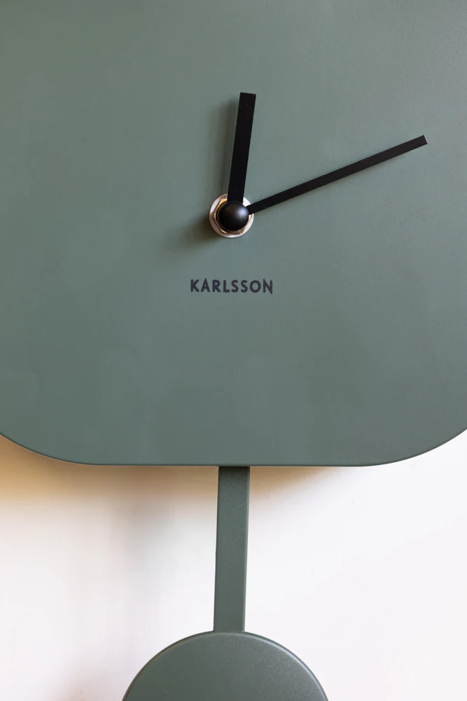 Khaki Green Modern Cuckoo Wall Clock - Image 5