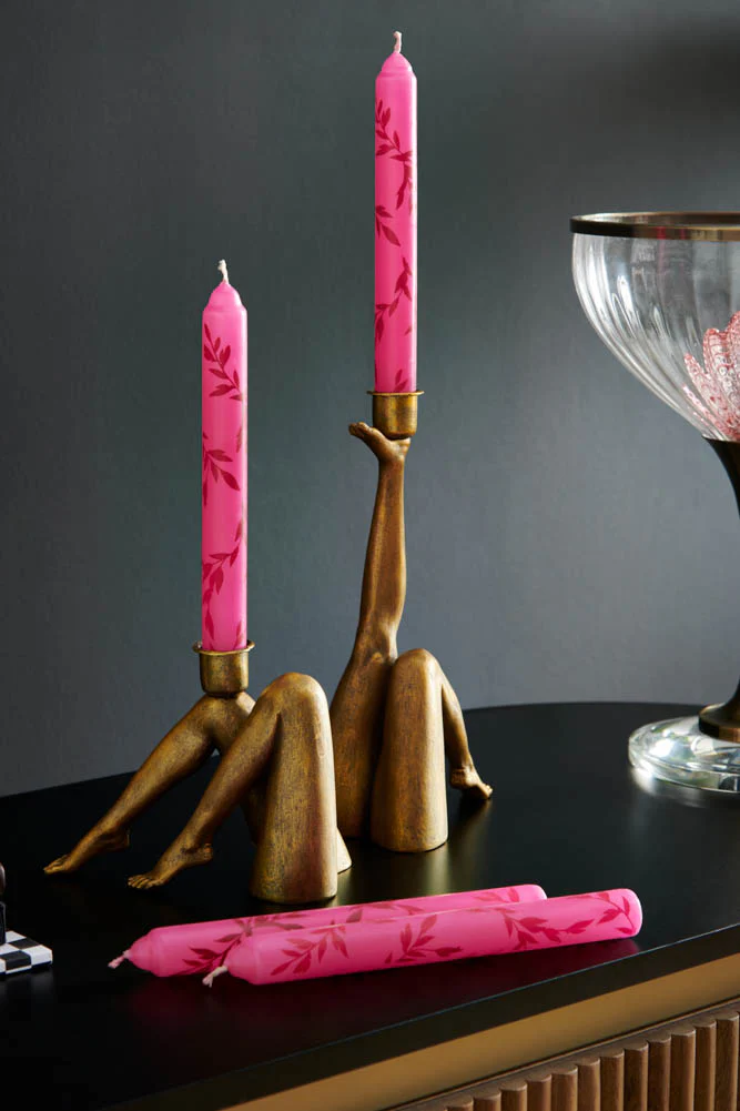 Kicking Leg Candle Holder In Gold - Image 3