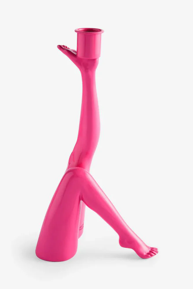 Kicking Leg Candle Holder In Hot Pink - Image 5