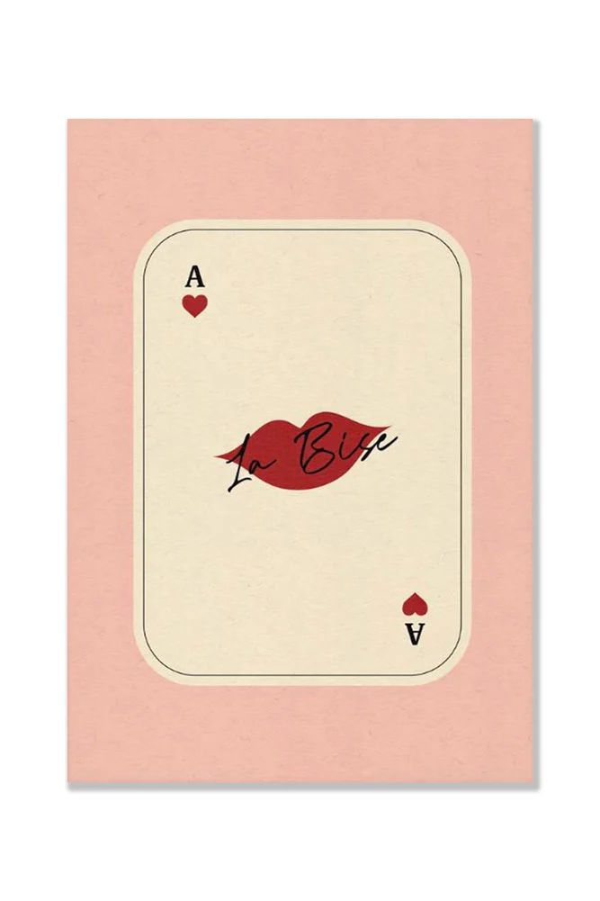 Kiss Playing Card Art Print - Image 5