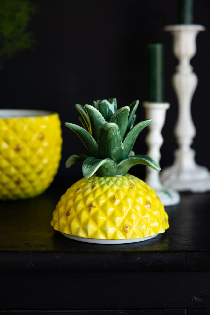 Large Ceramic Pineapple Storage Jar - Image 2