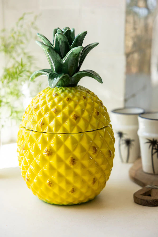 Large Ceramic Pineapple Storage Jar - Image 4