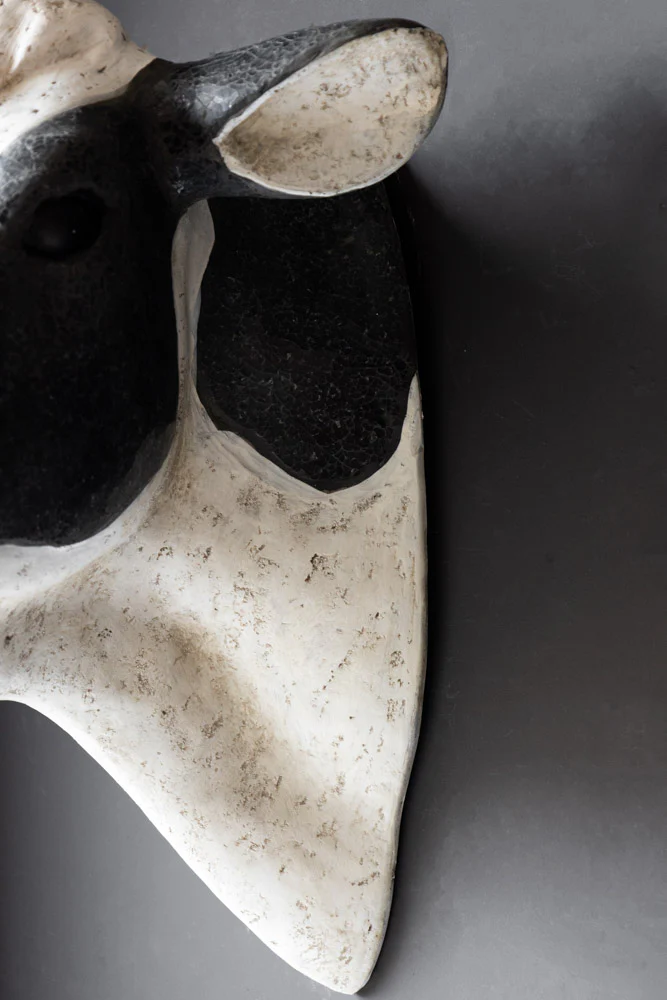 Large Faux Cow Head Wall Art - Image 8