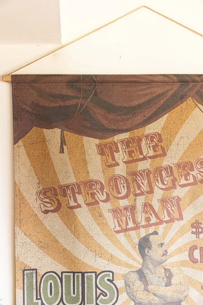 Large Vintage-Style World's Strongest Man Wall Art - Image 2