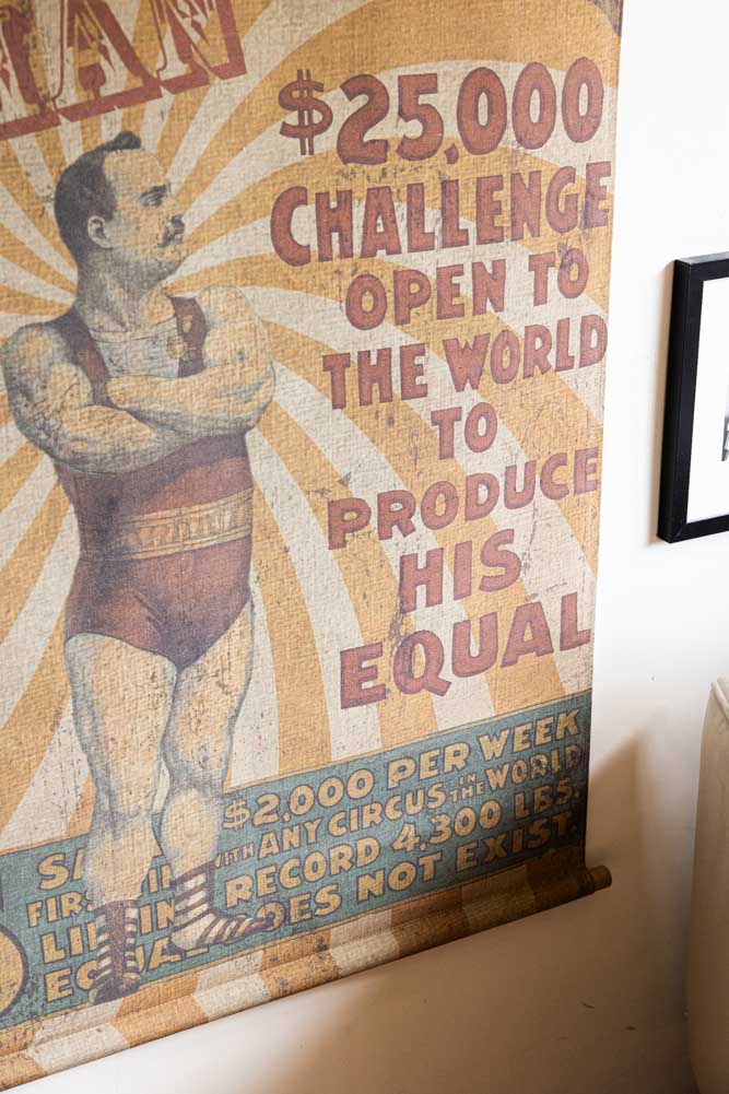 Large Vintage-Style World's Strongest Man Wall Art - Image 3