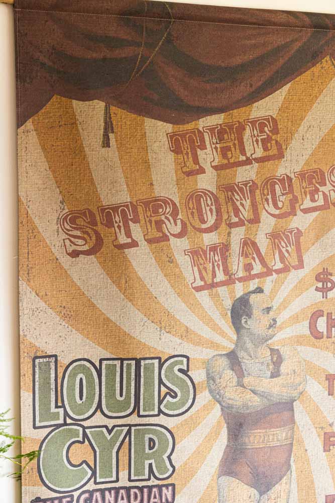 Large Vintage-Style World's Strongest Man Wall Art - Image 4