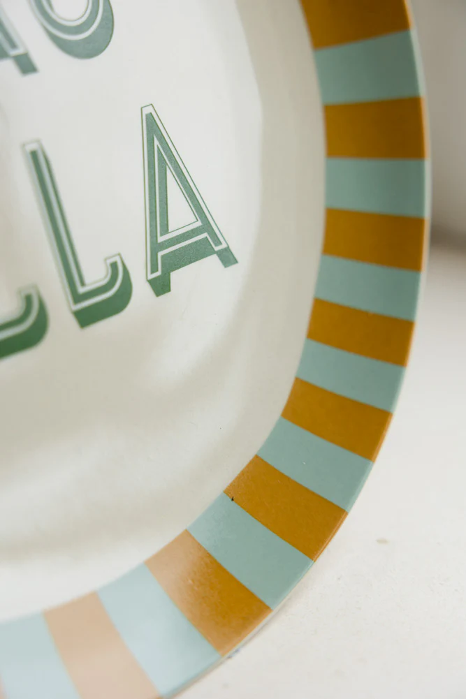 Large White Ciao Bella Plate - Image 5