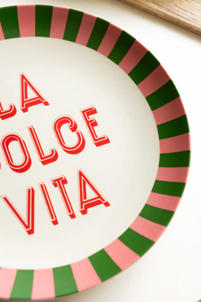 Large White La Dolce Vita Plate - Image 4