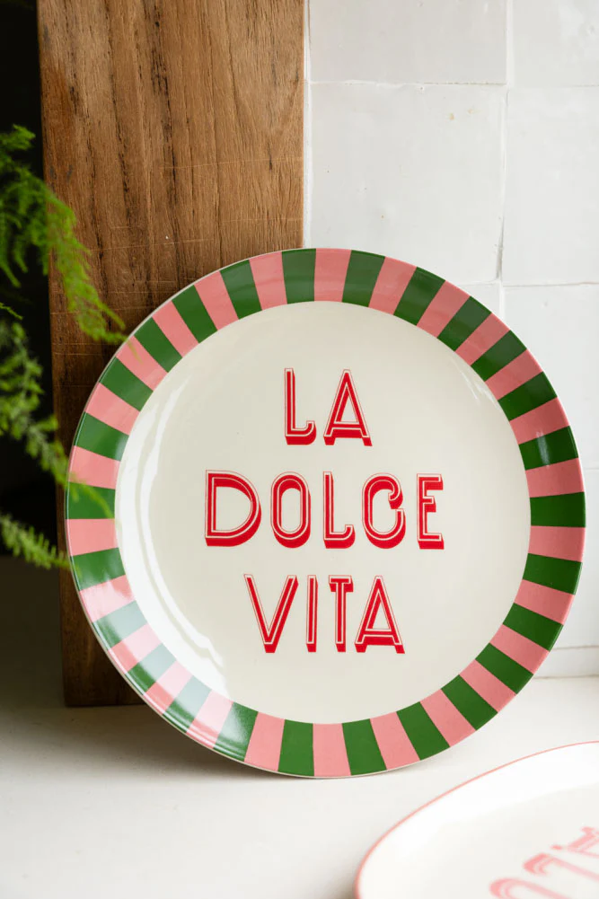 Large White La Dolce Vita Plate - Image 5