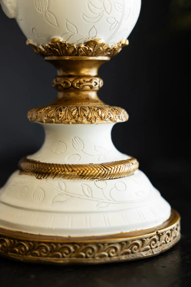 Large White Ornate Parrot Candlestick Holder - Image 4