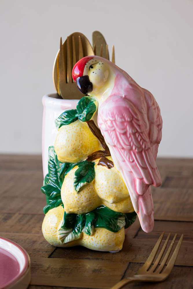 Lemon & Parrot Pink Stripe Indoor Planter - Image 5