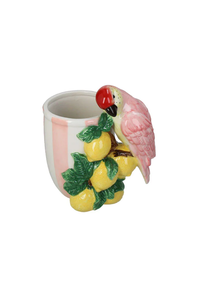 Lemon & Parrot Pink Stripe Indoor Planter - Image 9