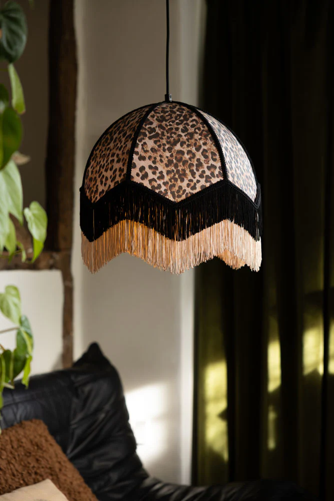 Leopard Love Print Double Tassel Edge Ceiling Light - Image 6