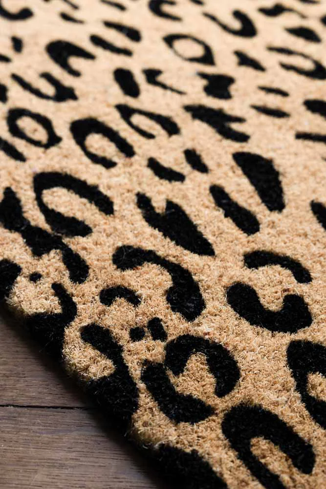 Leopard Print Coir Doormat - Image 4