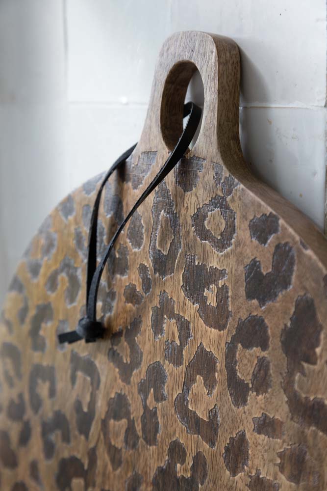 Leopard Print Mango Wood Serving Board - Small - Image 4