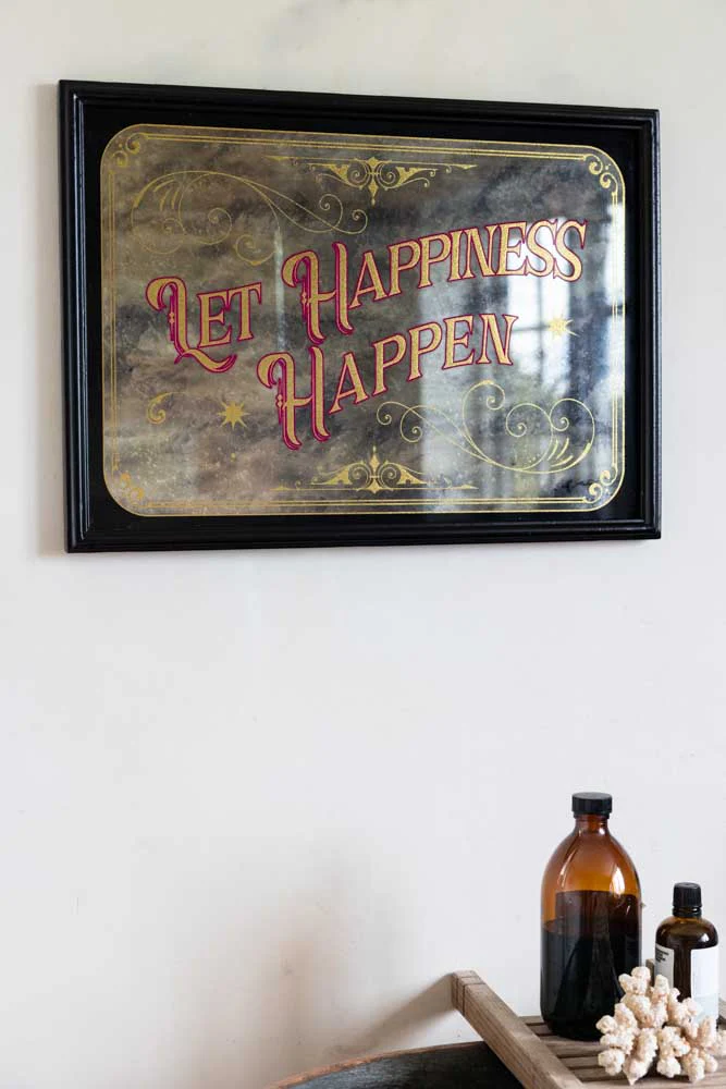 Let Happiness Happen Mirror Wall Art - Image 2