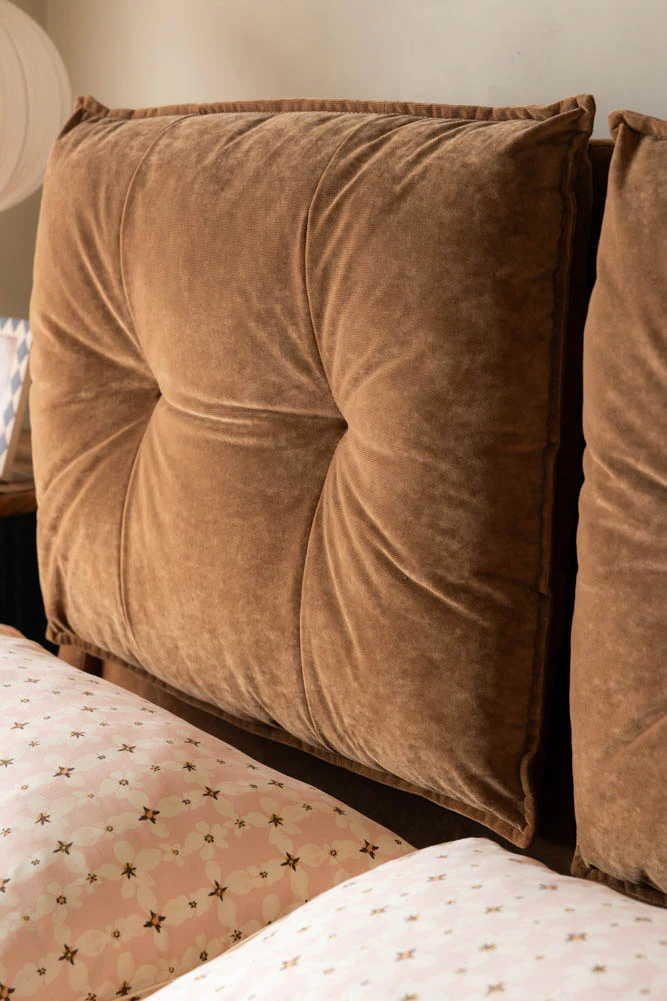 Lounge Lover Bed in Luxe Needlecord Velvet - Antique Bronze - Available In 3 Sizes - Image 3