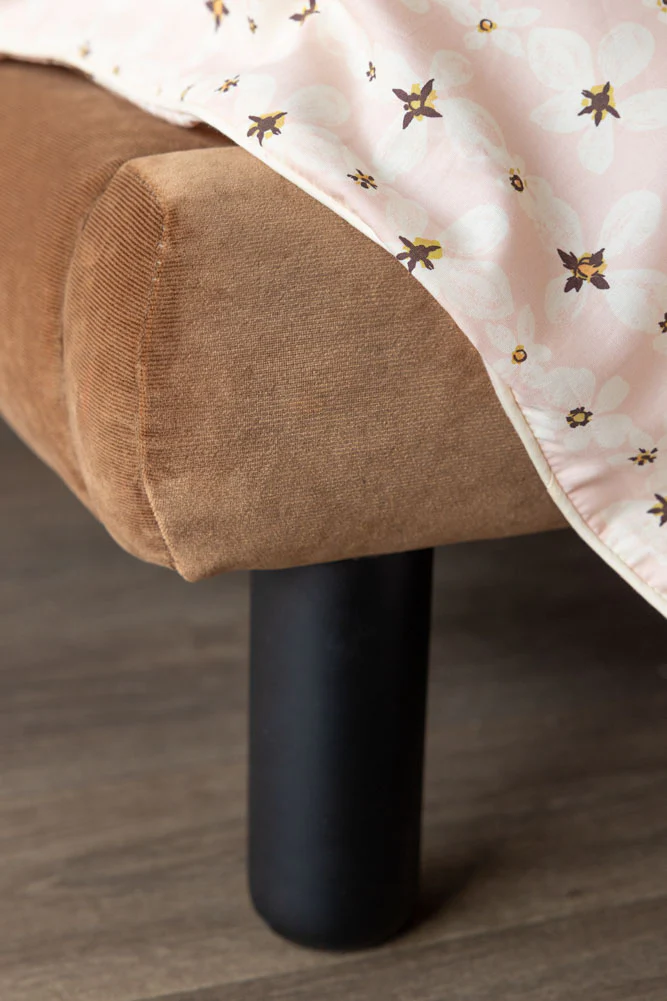 Lounge Lover Bed in Luxe Needlecord Velvet - Antique Bronze - Available In 3 Sizes - Image 4