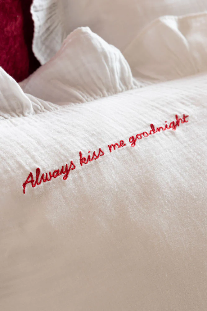 Love Note White Ruffled Bedding Set - Available In 4 Sizes - Image 3