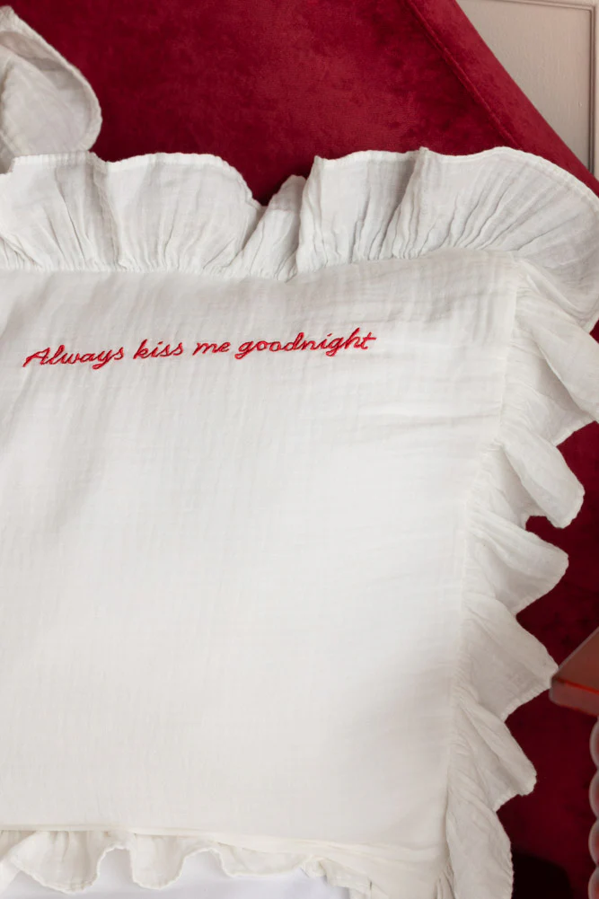Love Note White Ruffled Bedding Set - Available In 4 Sizes - Image 5