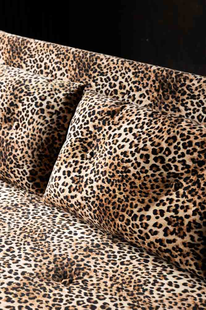 Mabel Large 2 Seater Sofa Bed in Leopard Love Velvet - Image 4