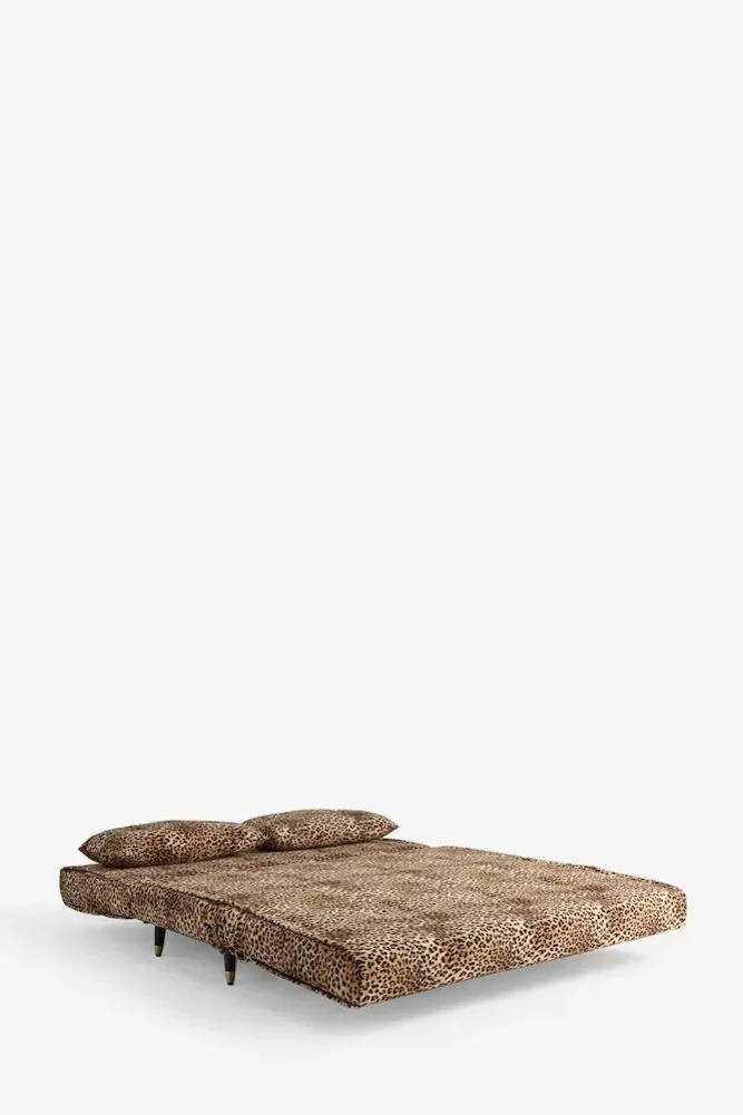 Mabel Large 2 Seater Sofa Bed in Leopard Love Velvet - Image 7
