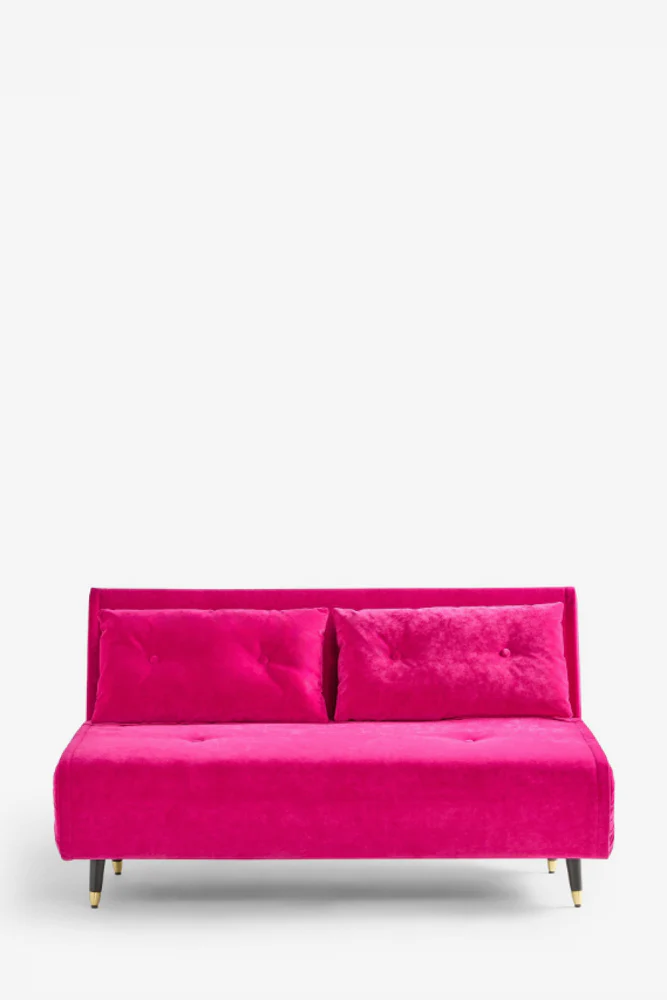 Mabel Large 2 Seater Sofa Bed in Luxe Needlecord Velvet Harry's Pink - Image 6