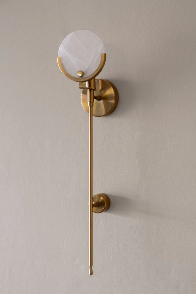 Marble Disc & Brass Wall Light - Image 5