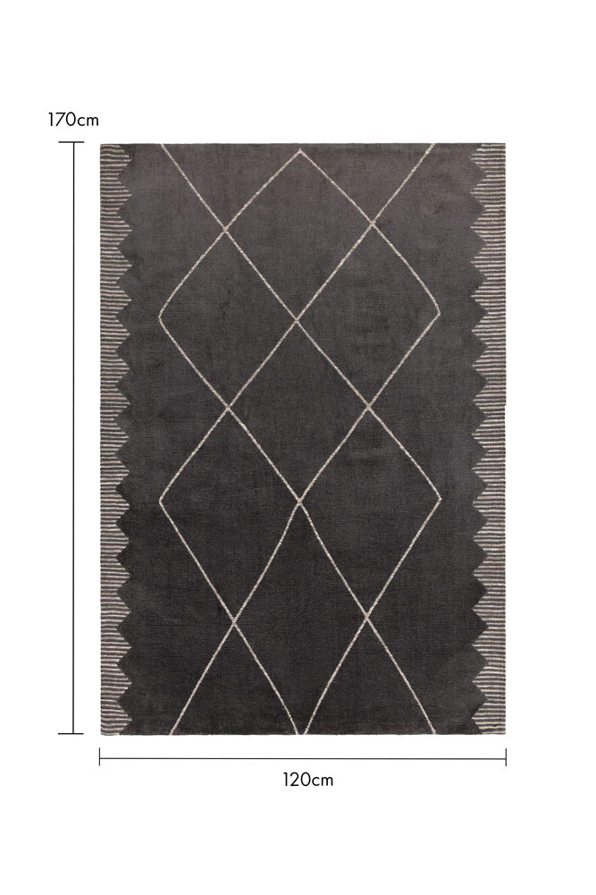 Mason Black Diamond Rug - 3 Sizes Available - Image 11