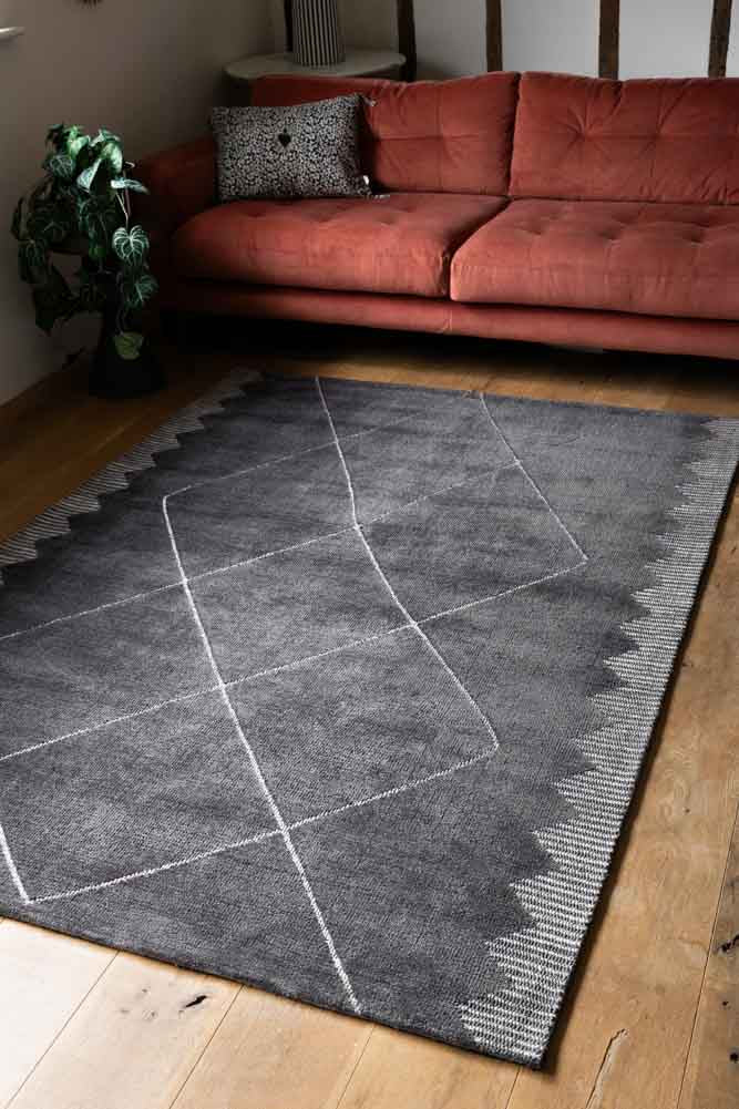 Mason Black Diamond Rug - 3 Sizes Available - Image 6