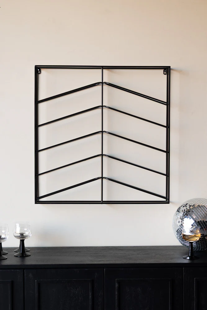 Matte Black Metal Wine Rack - Image 3