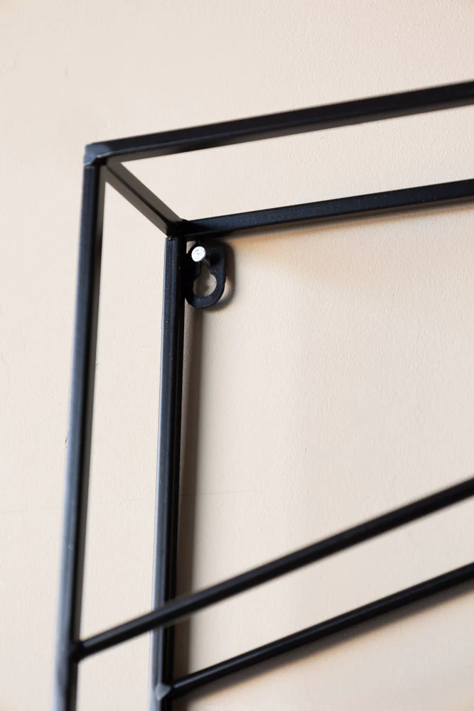Matte Black Metal Wine Rack - Image 6