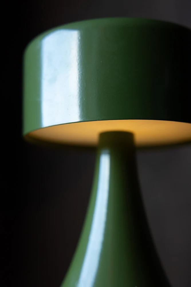 Battery-Powered Cordless Table Lamp In Green - Image 2