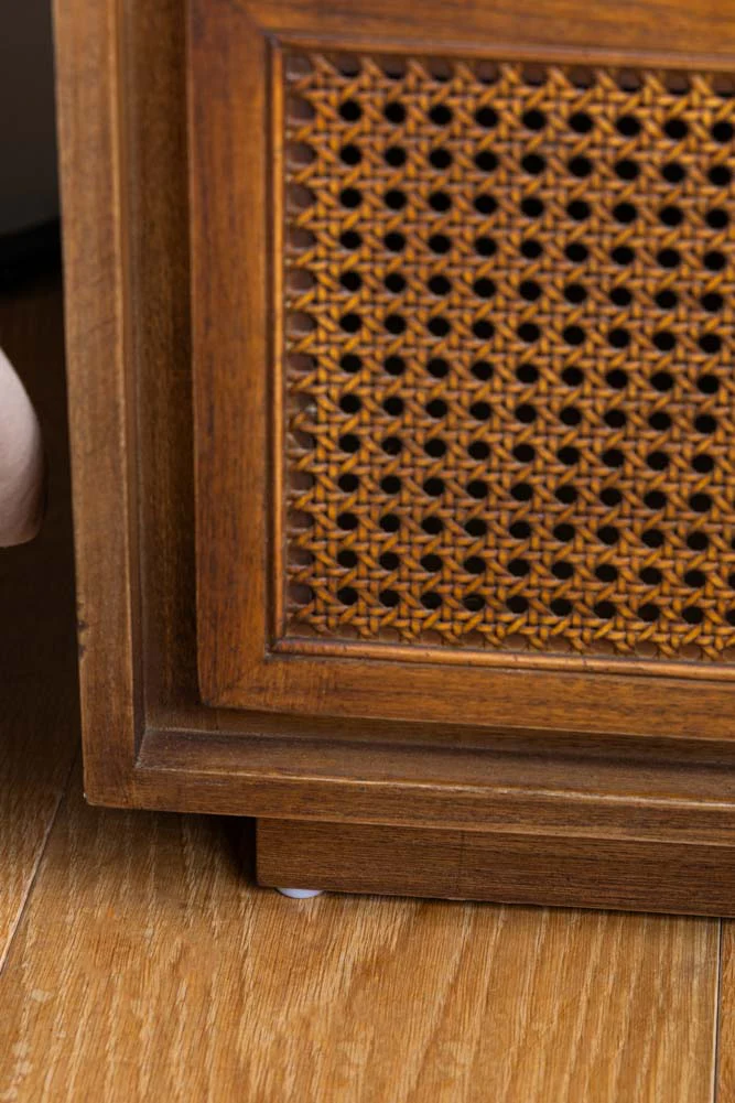 Mid-Century Rattan Bedside Table - Image 5