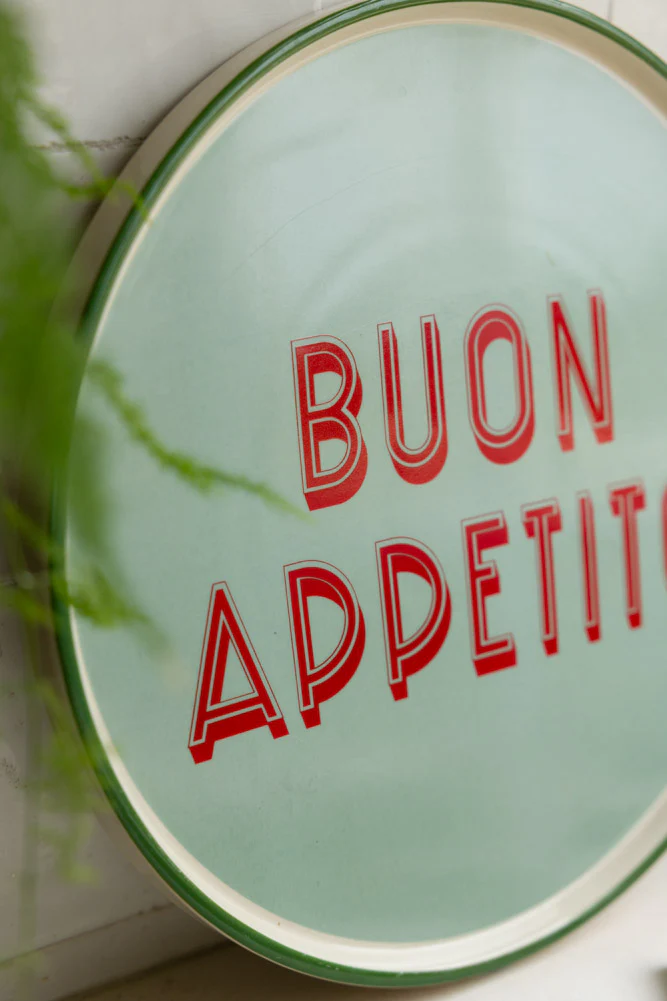 Mint Green Buon Appetito Plate - Image 2