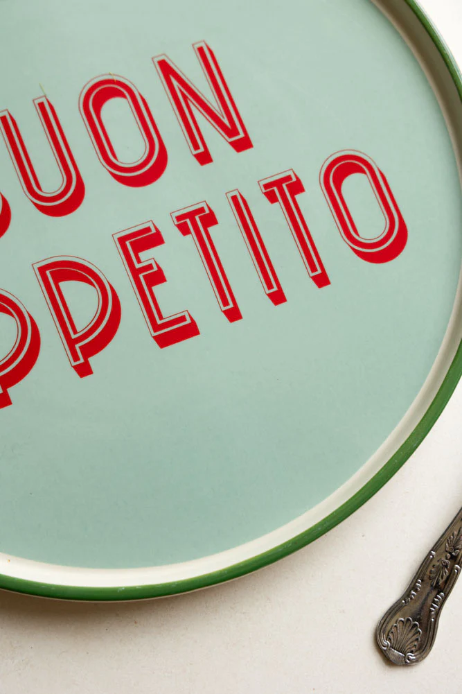 Mint Green Buon Appetito Plate - Image 5