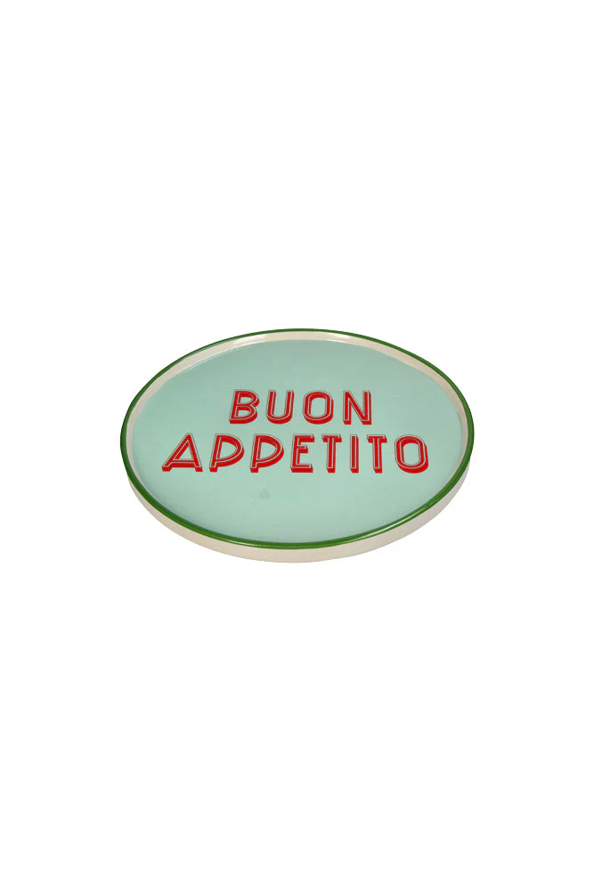 Mint Green Buon Appetito Plate - Image 6