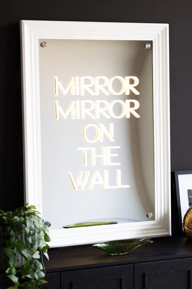 Mirror, Mirror...Framed Neon Wall Light - Available in Two Options - Image 2