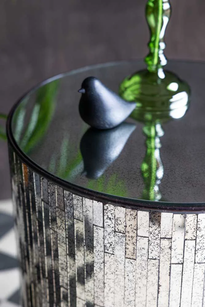 Mirrored Glass Side Table - Image 2
