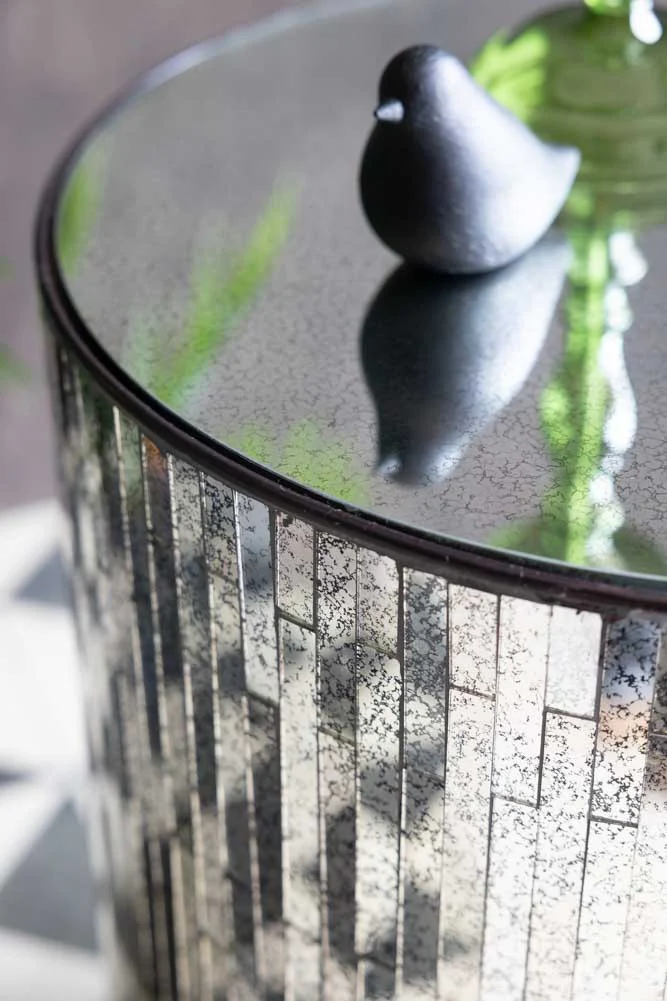 Mirrored Glass Side Table - Image 3