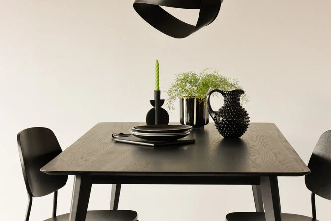 Modern Black Dining Table - Image 9