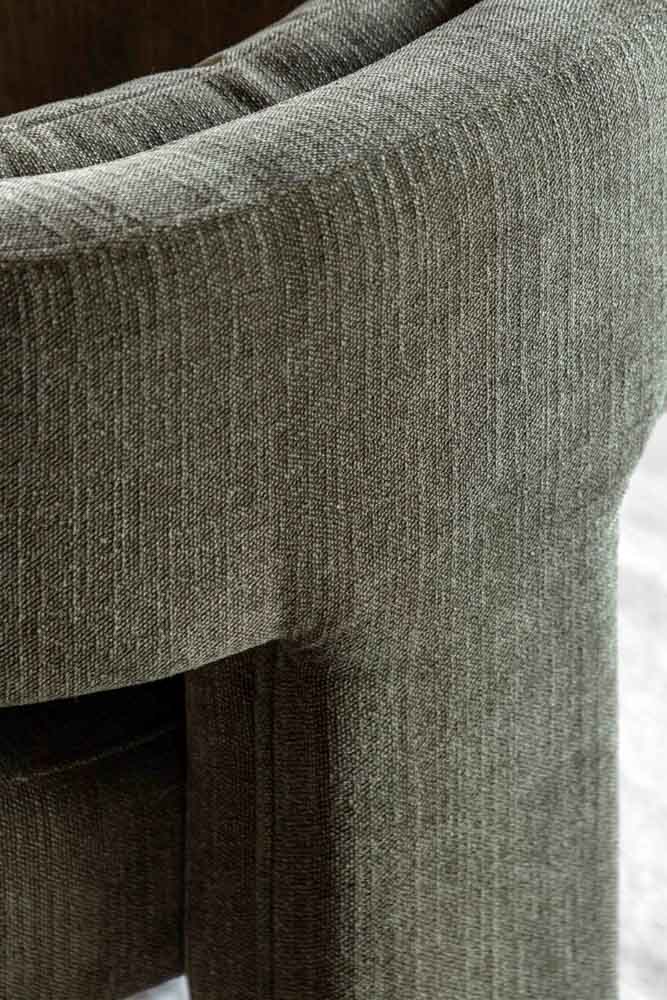 Modern Green Accent Chair with Bolster Cushion - Image 4
