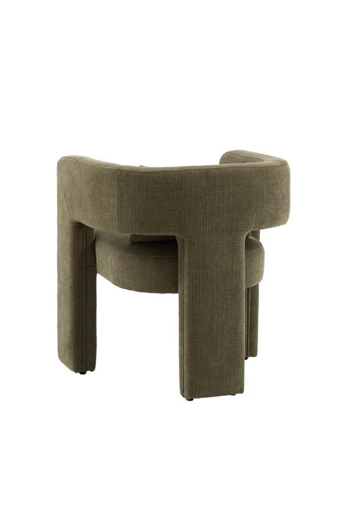 Modern Green Accent Chair with Bolster Cushion - Image 7