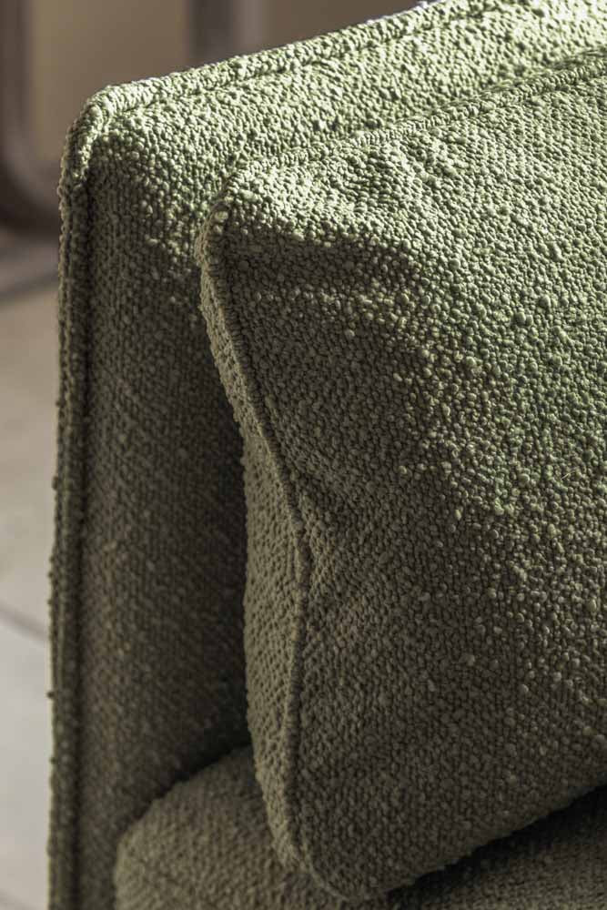 Modern Green Boucle 3-Seater Sofa - Image 4