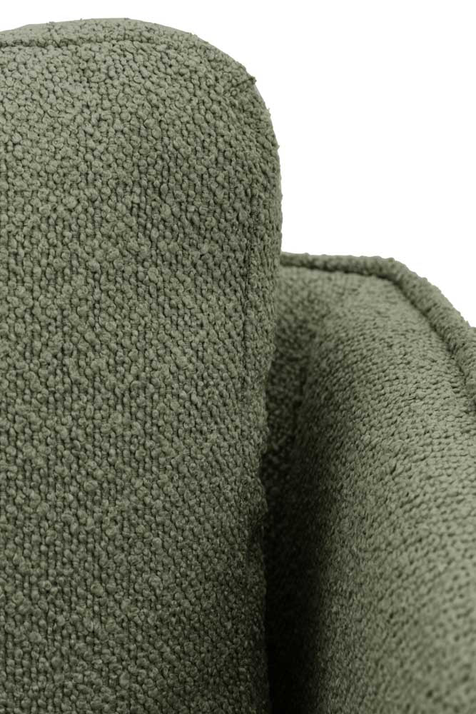 Modern Green Boucle 3-Seater Sofa - Image 9